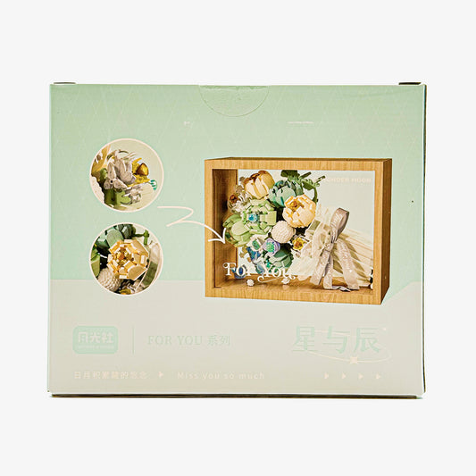 For You Series Stars Blooms Building Block Flower Bouquet Display Set